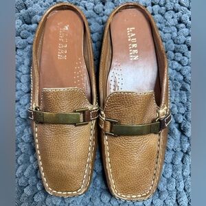 Lauren Ralph Lauren Brown leather slip on Loafers